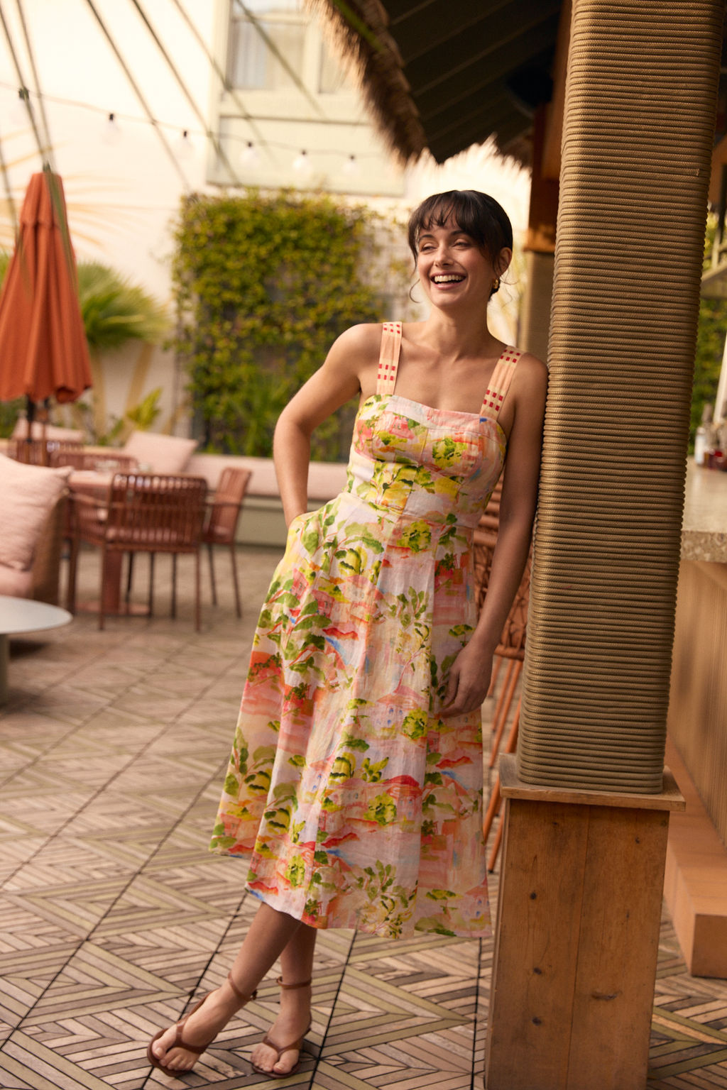 alice midi dress Monikh wearing her Alice Midi Dress in ivory , Muse: @monikh, #POSSEMuse