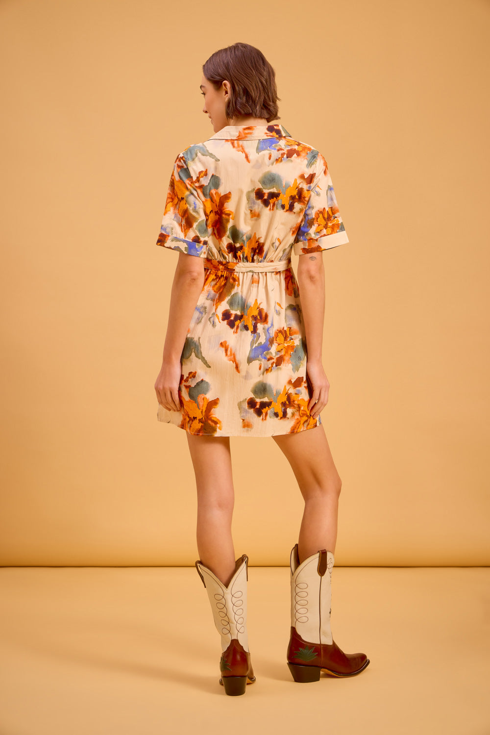 tilly dress Dress, Strata Terra Model is wearing a Dries Van Noten Diria Size:8 US (40 EU) Construction Type_Welted