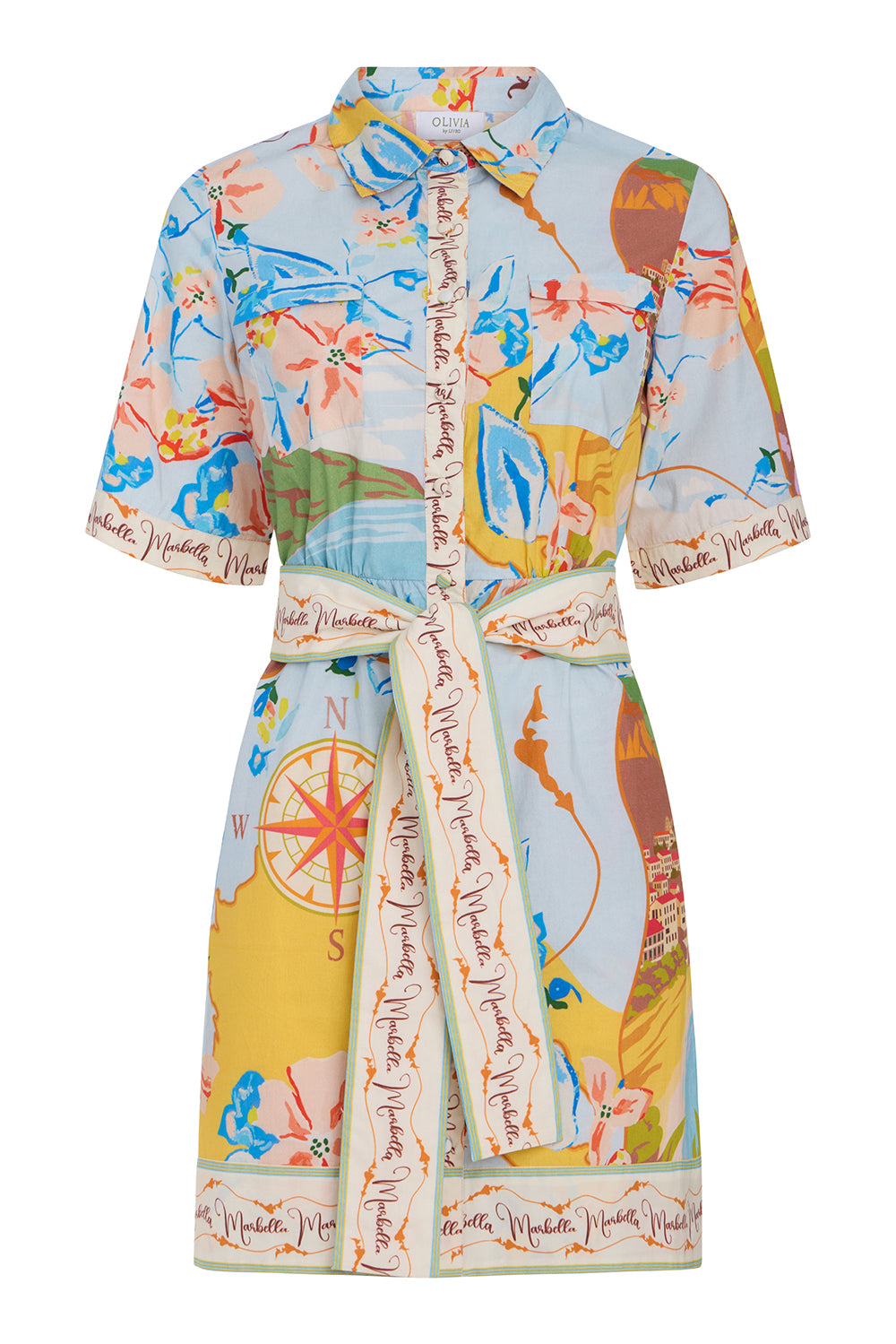 orange tilly dress Tilly Easy Mini Dress Coverup Orange Multi / XS