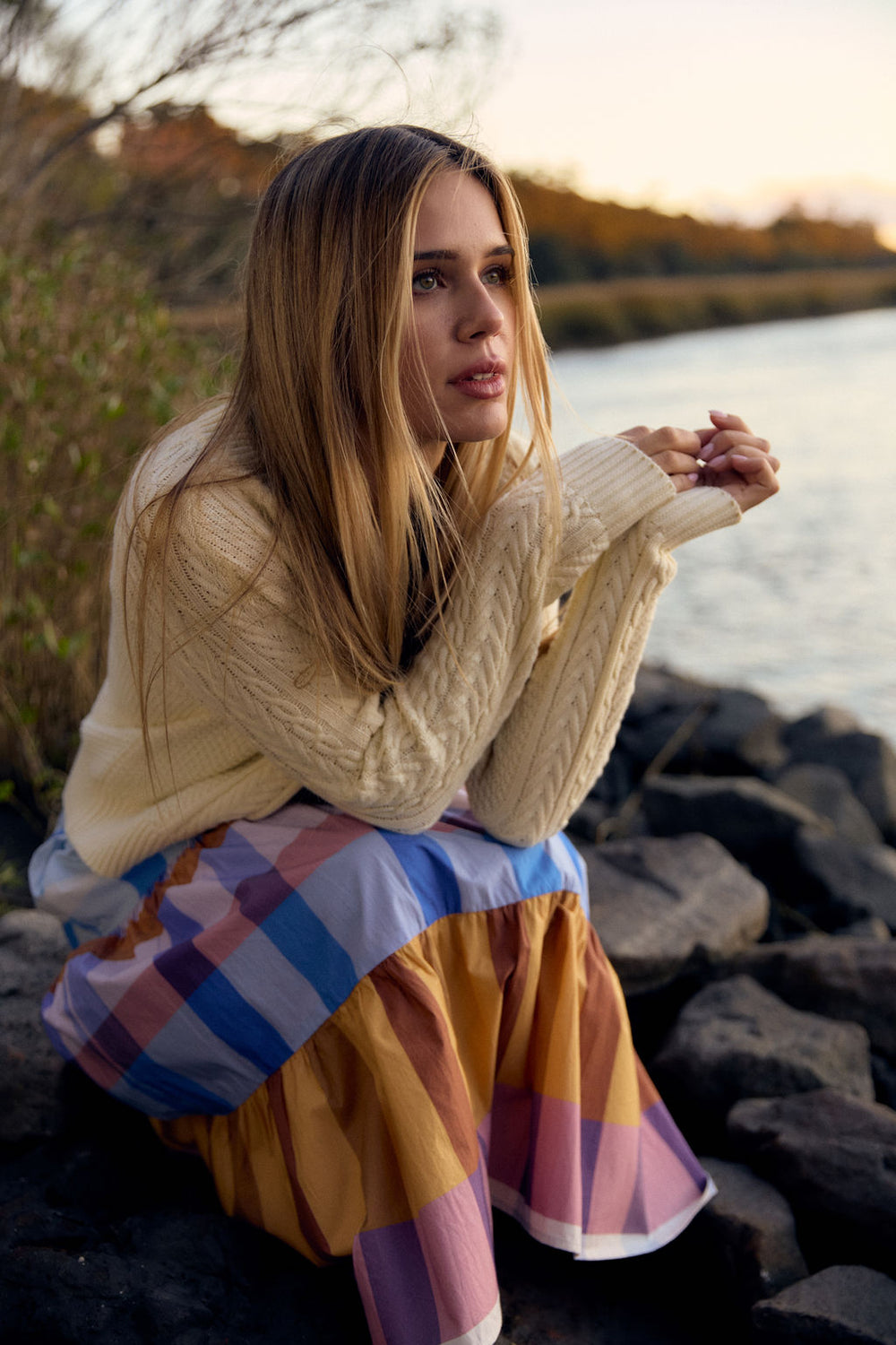 Georgia Skirt, Shetland Check