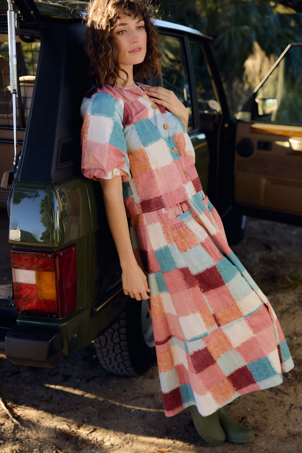 Gabby Skirt, Cottage Quilt