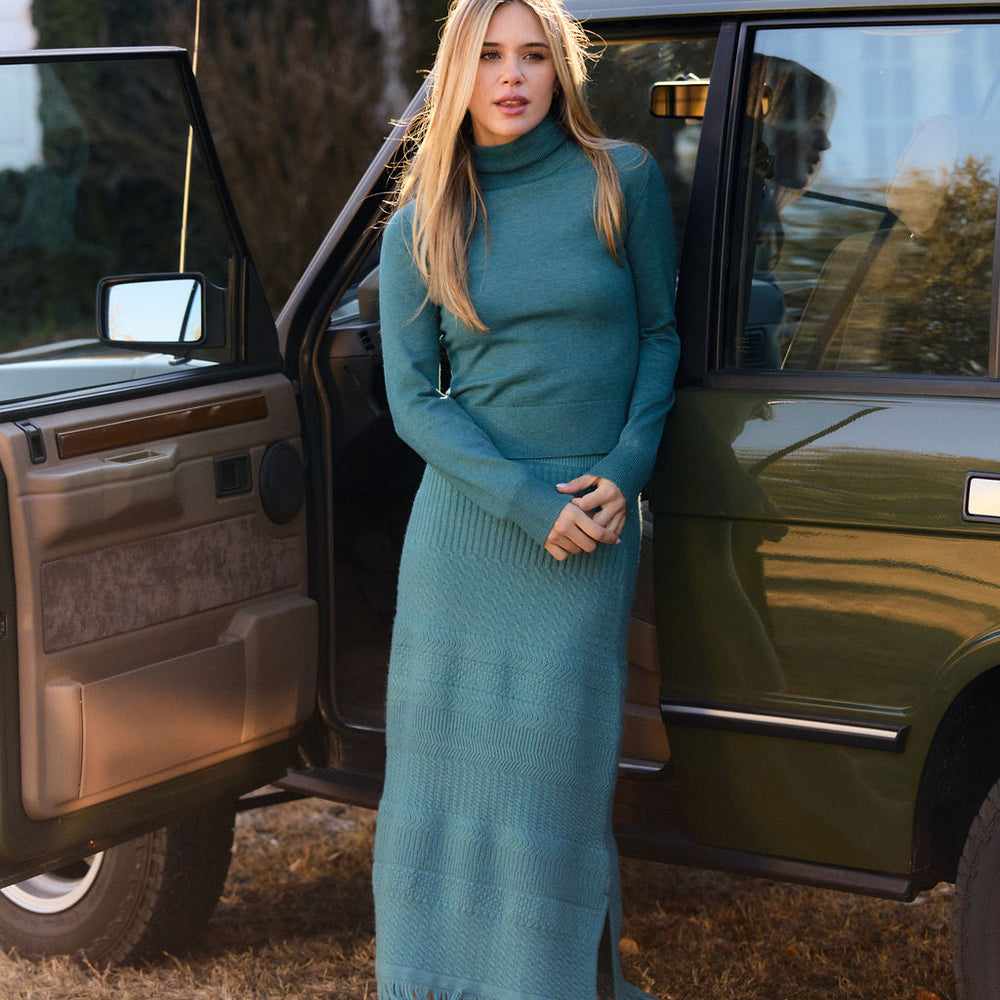 Birdie Skirt, New Teal