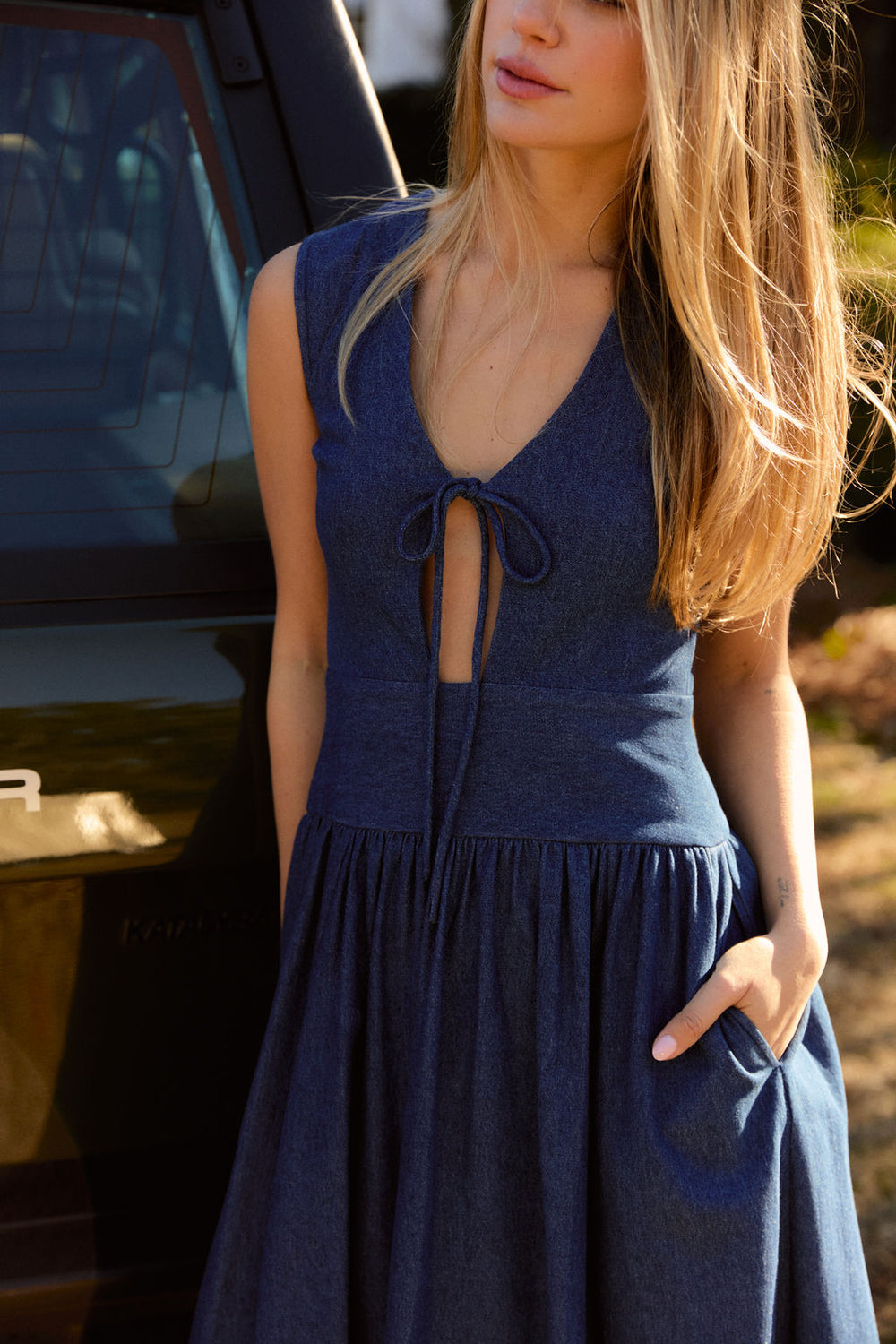 Asha Dress, Denim