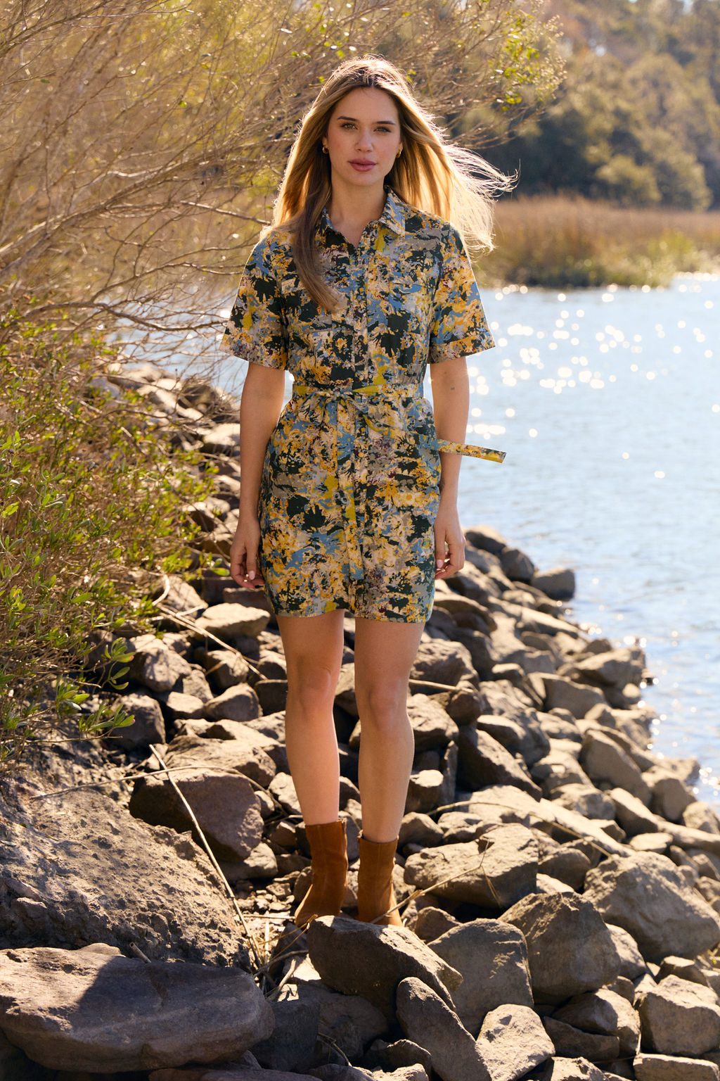 Tilly Dress, Misty Isles