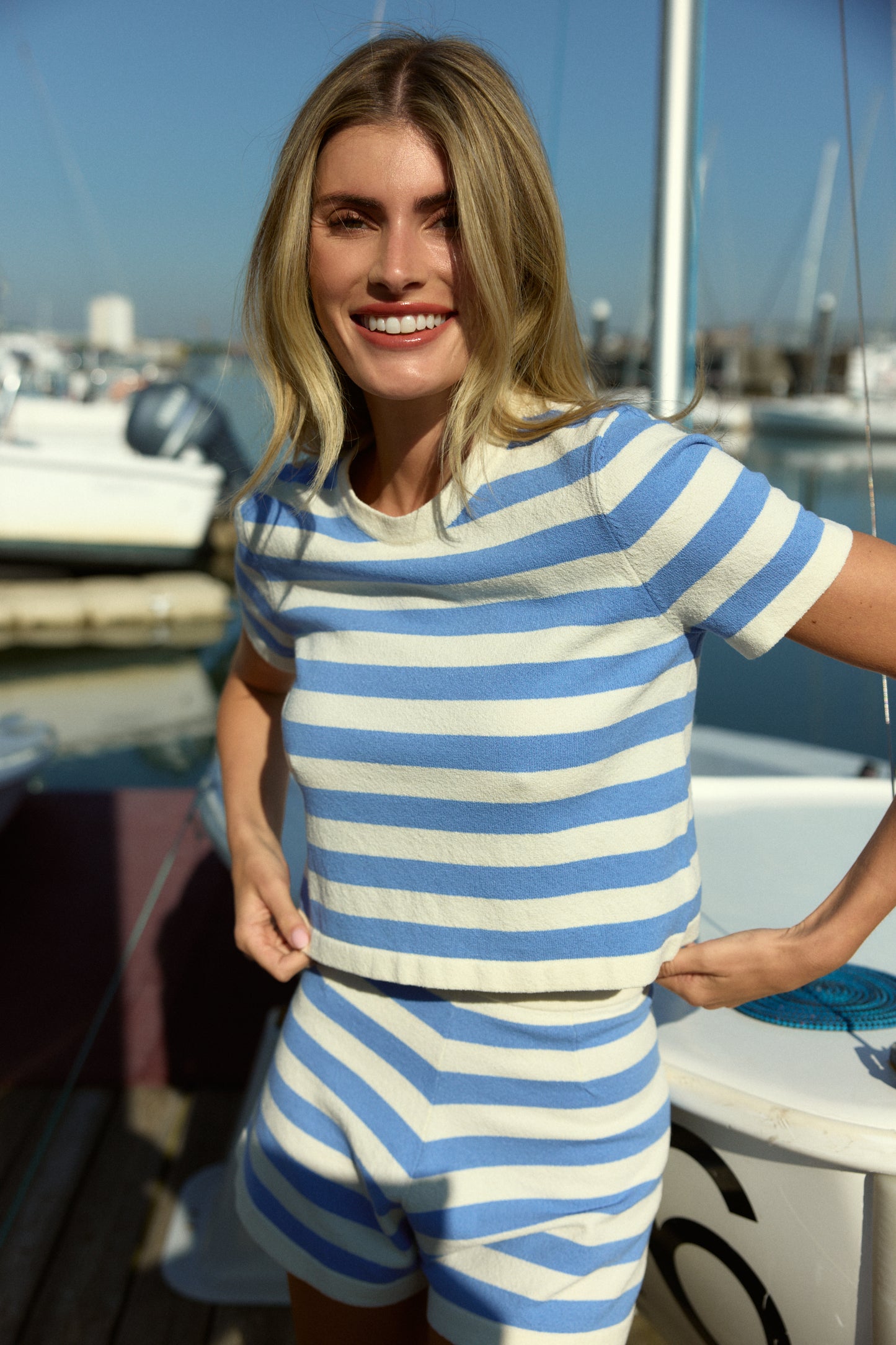 Trop Tee, Marina Stripes