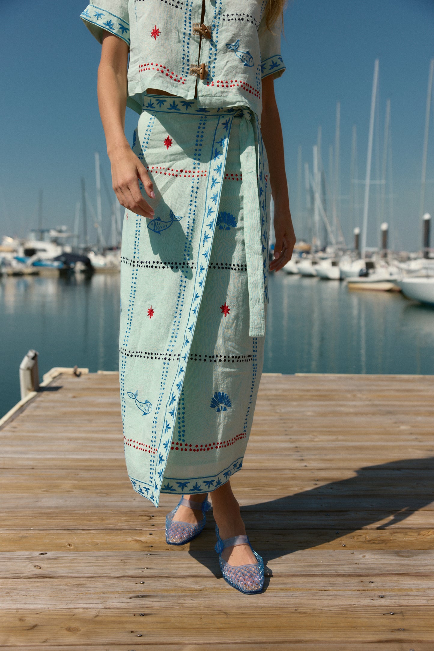 Leigh Wrap Skirt, Seastitch