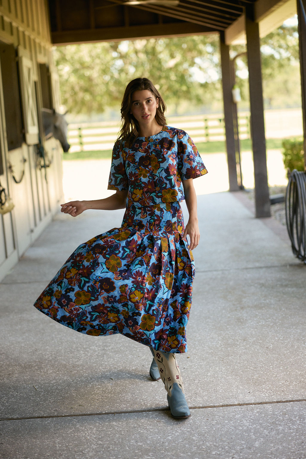 Harrison Skirt, Marfa Bloom