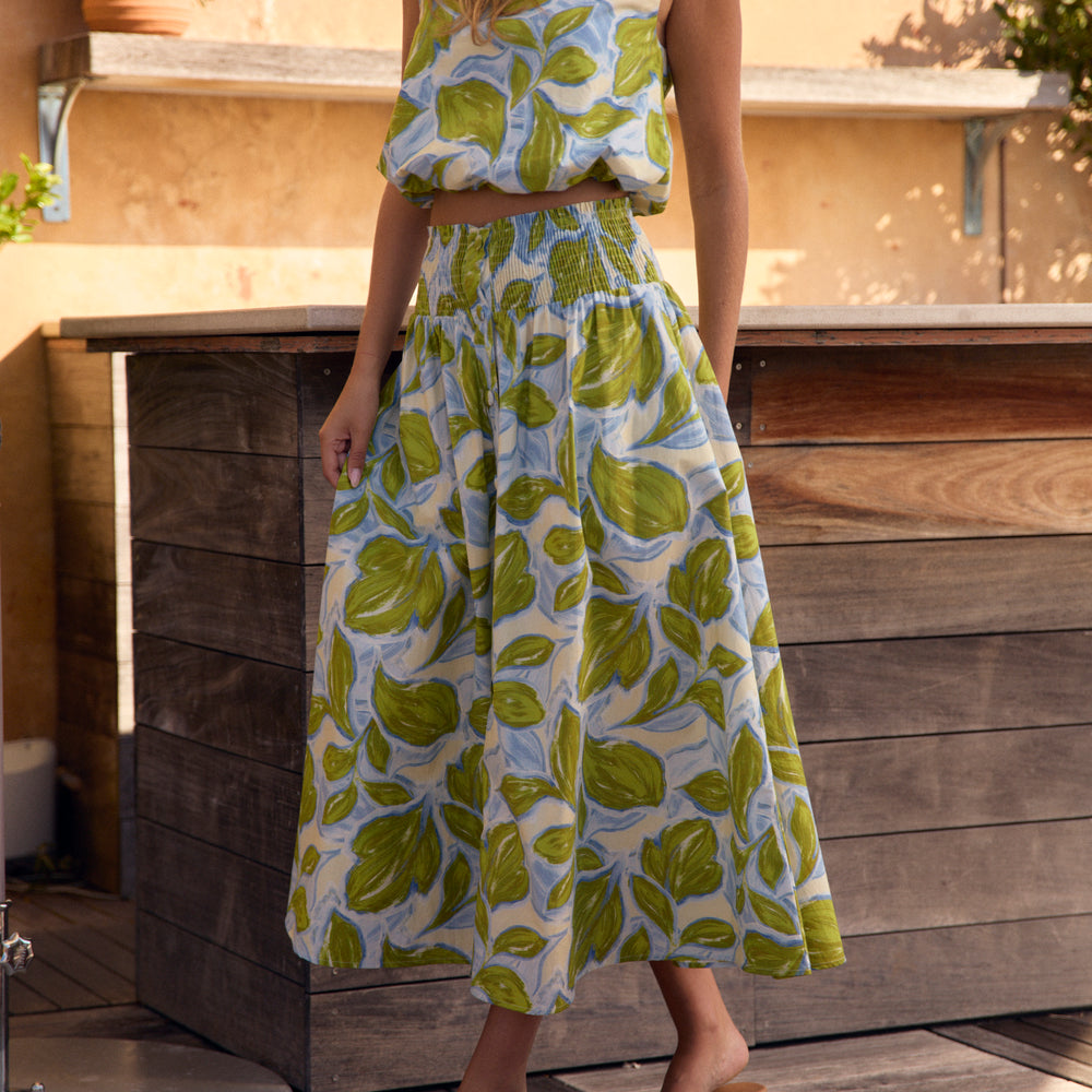 Georgia Skirt, Zest Leaves