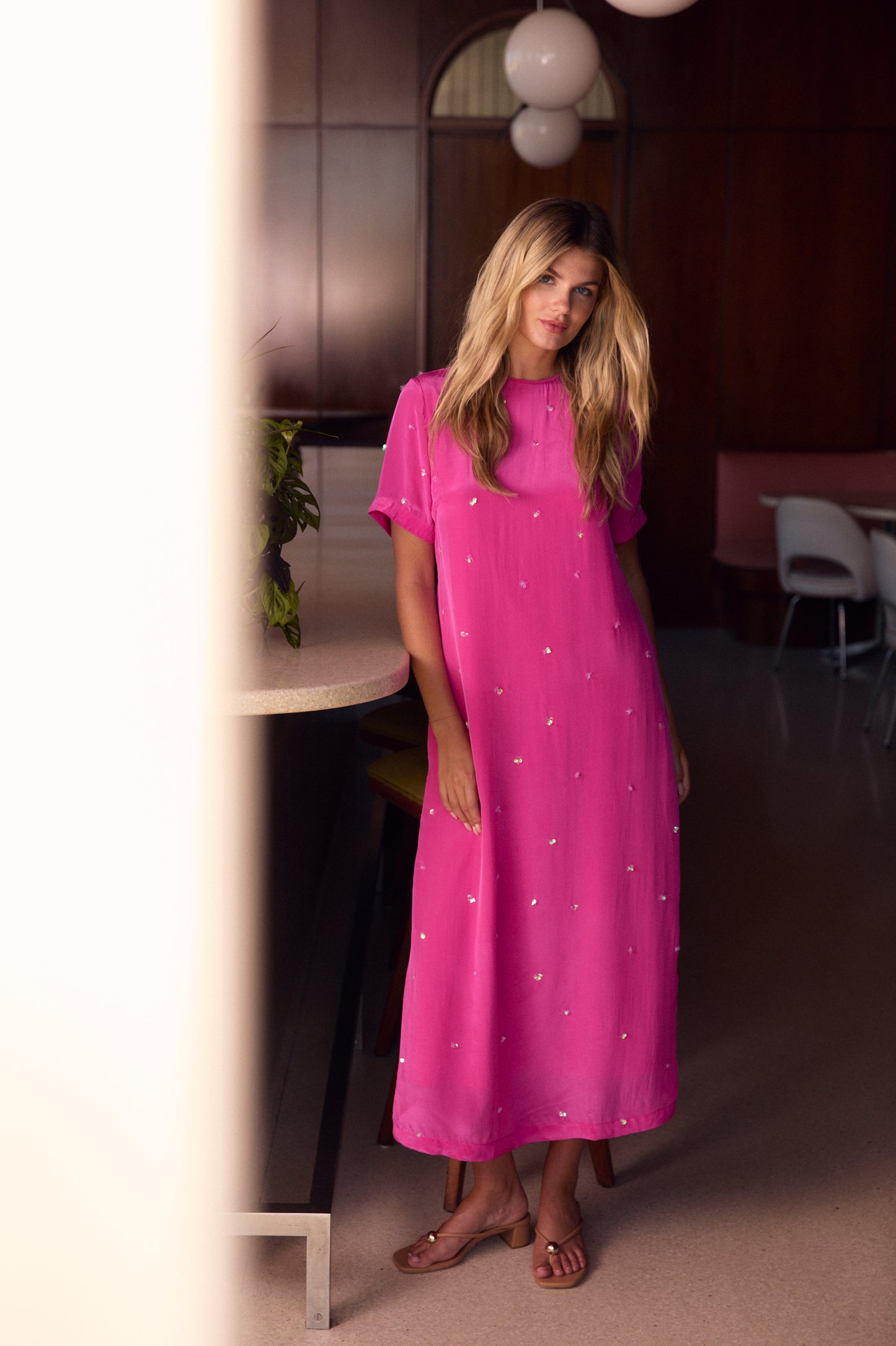 Gwenyth Dress, Dragonfruit