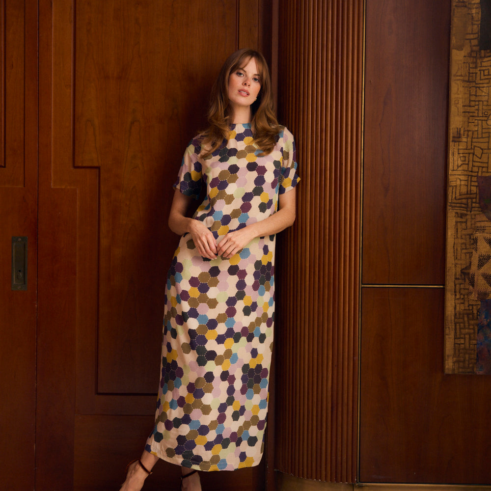 Gwenyth Dress, Vintage Mosaic