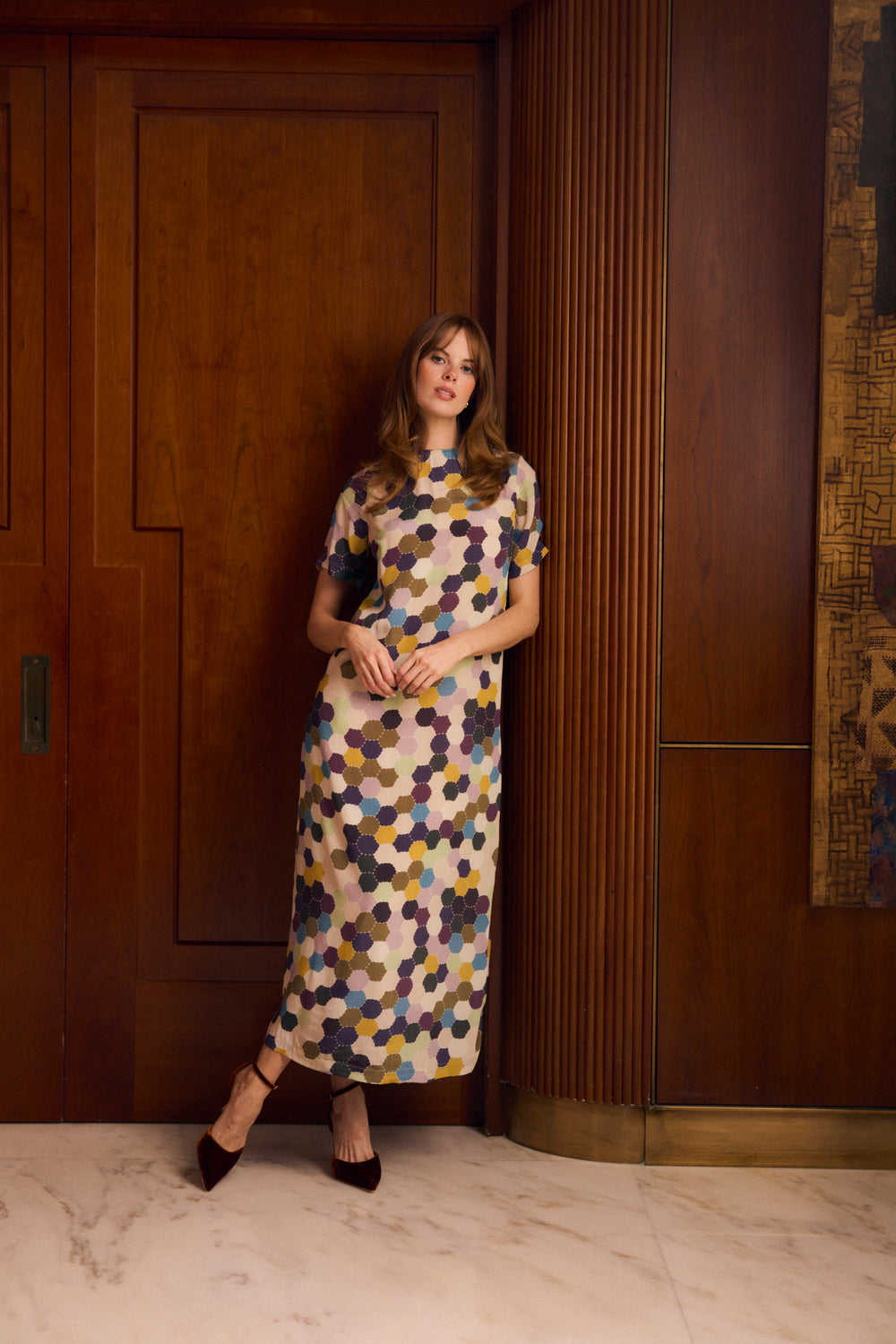Gwenyth Dress, Vintage Mosaic