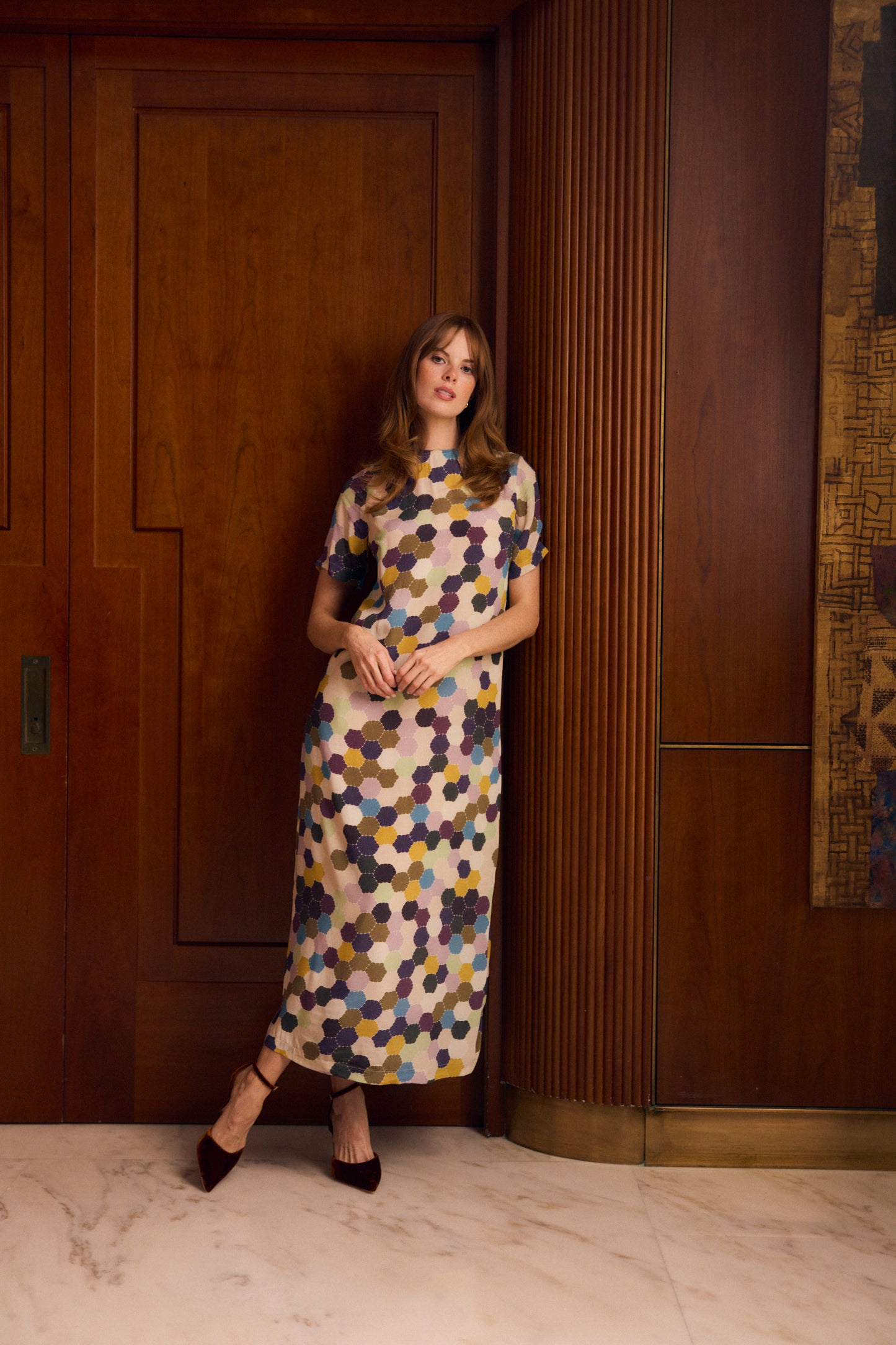 Gwenyth Dress, Vintage Mosaic