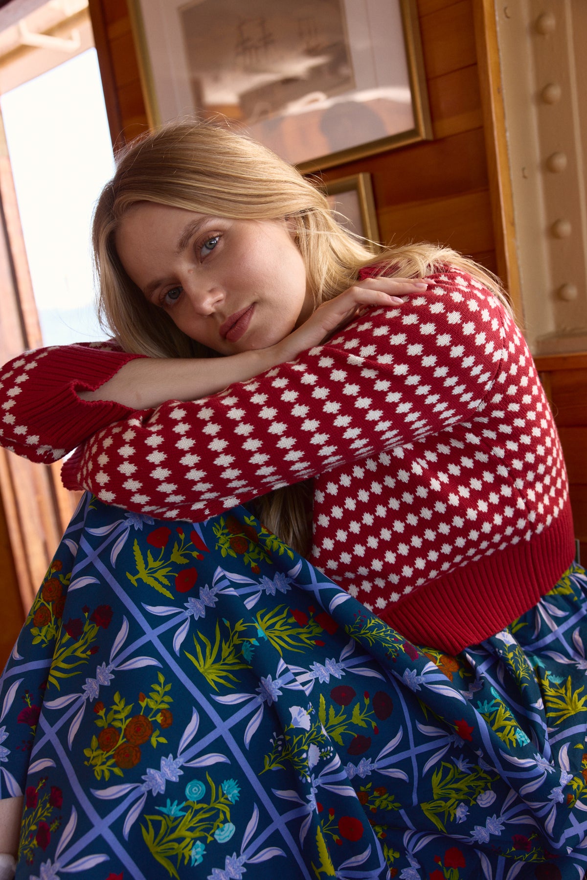 Marta Sweater, Crimson