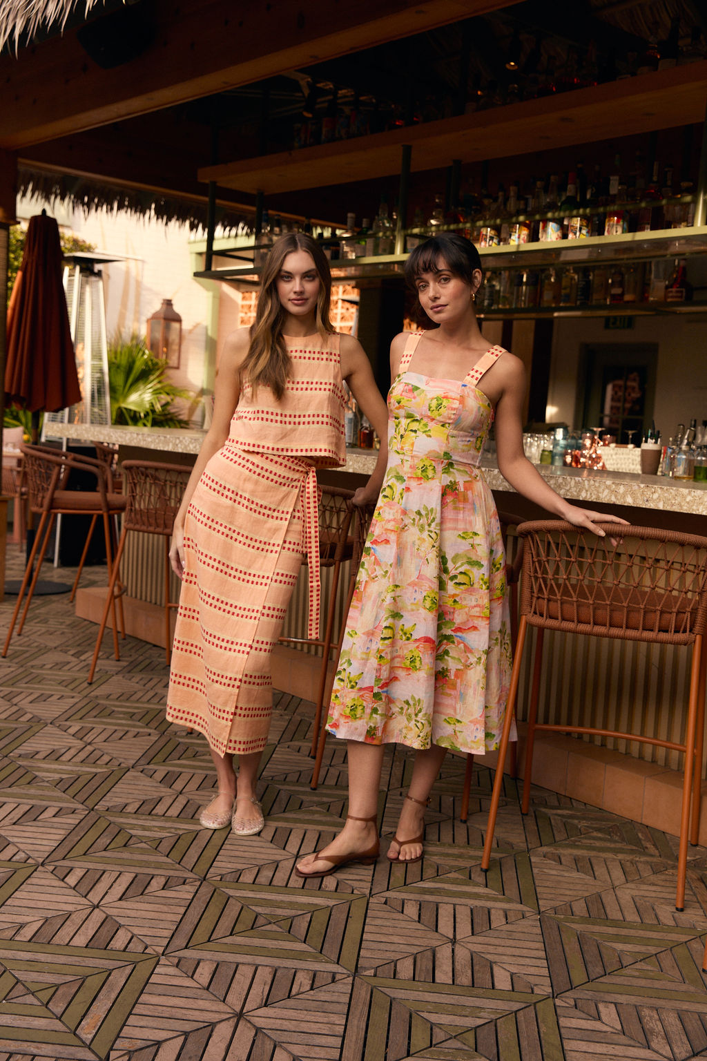 Leigh Wrap Skirt, Spanish Stripes