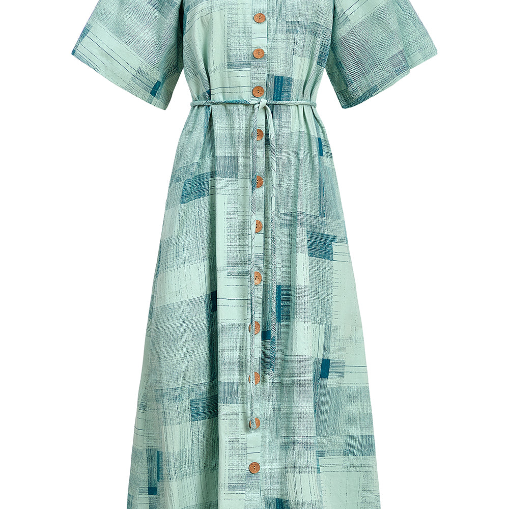 
                      
                        Faye Dress, Blue Print
                      
                    