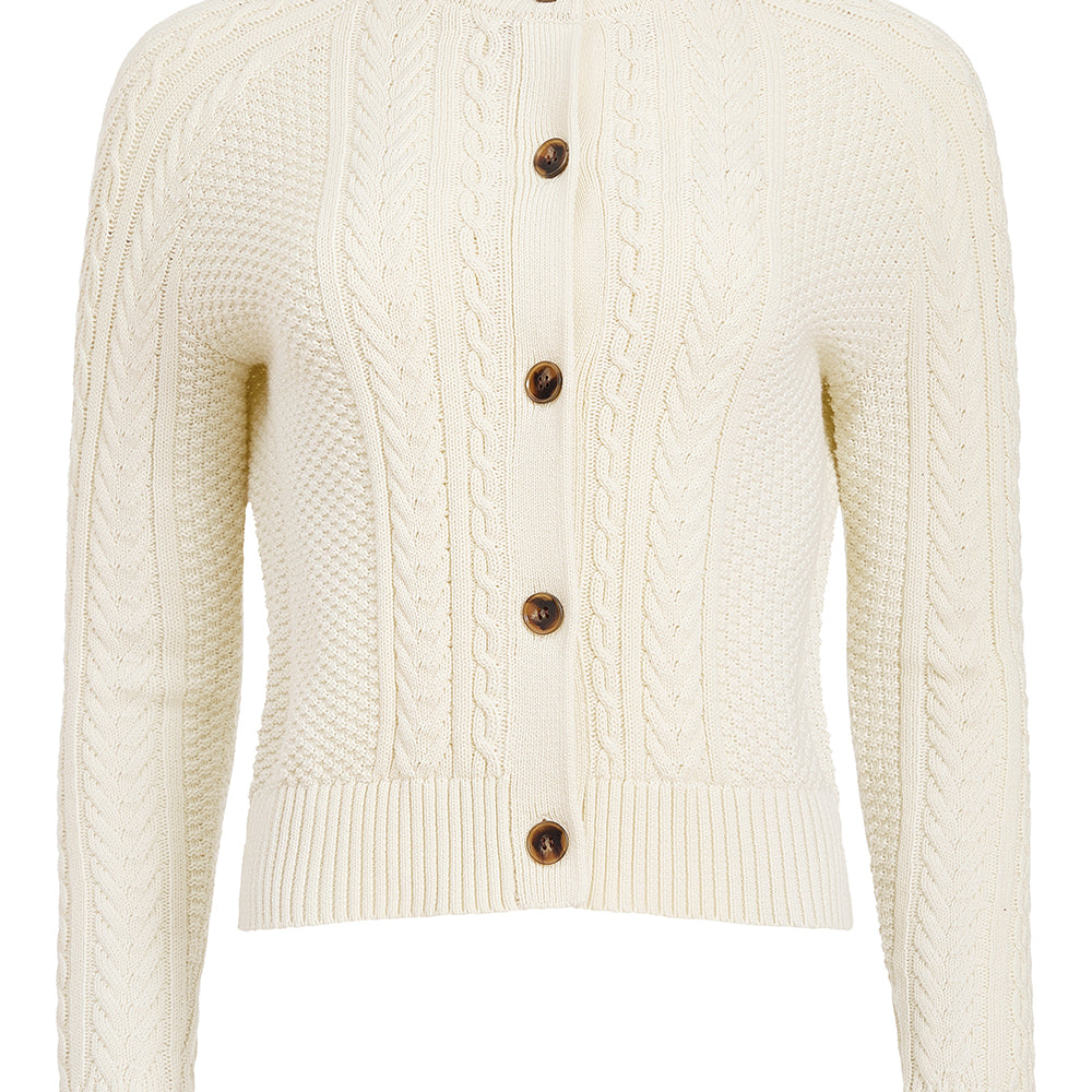 
                      
                        Fisherman Cardigan, Ivory
                      
                    