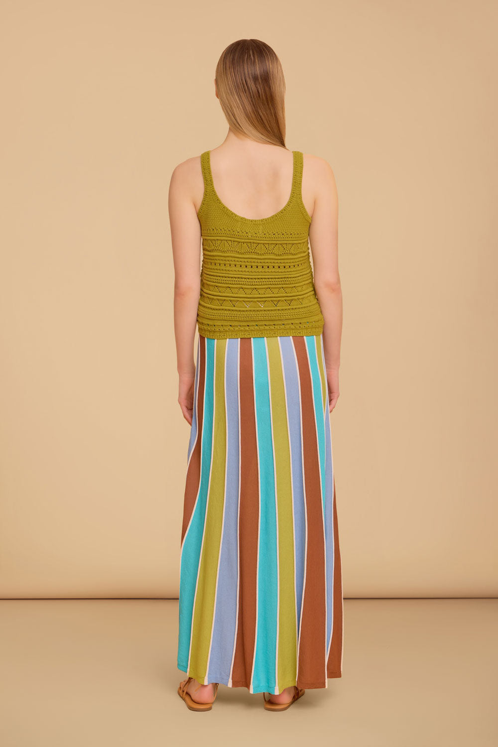 Gerty Skirt, Multi Stripes
