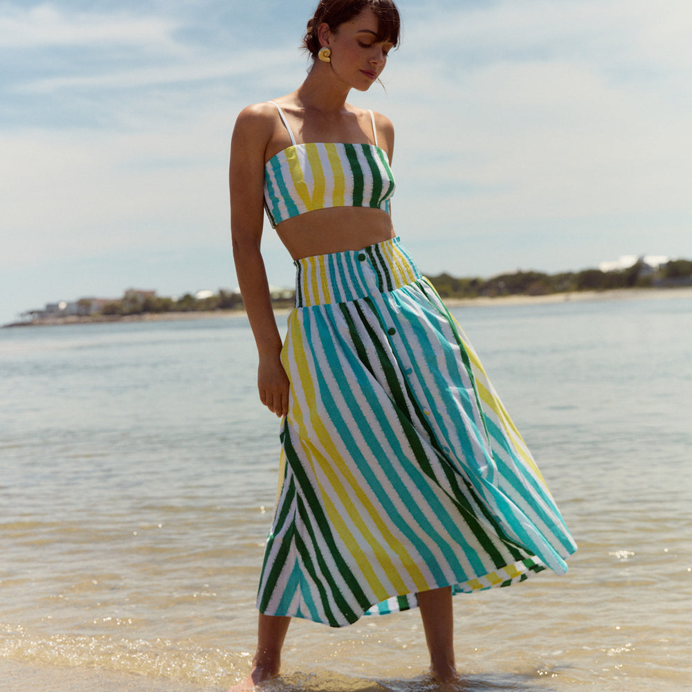 Georgia Skirt, Sorrento Stripe