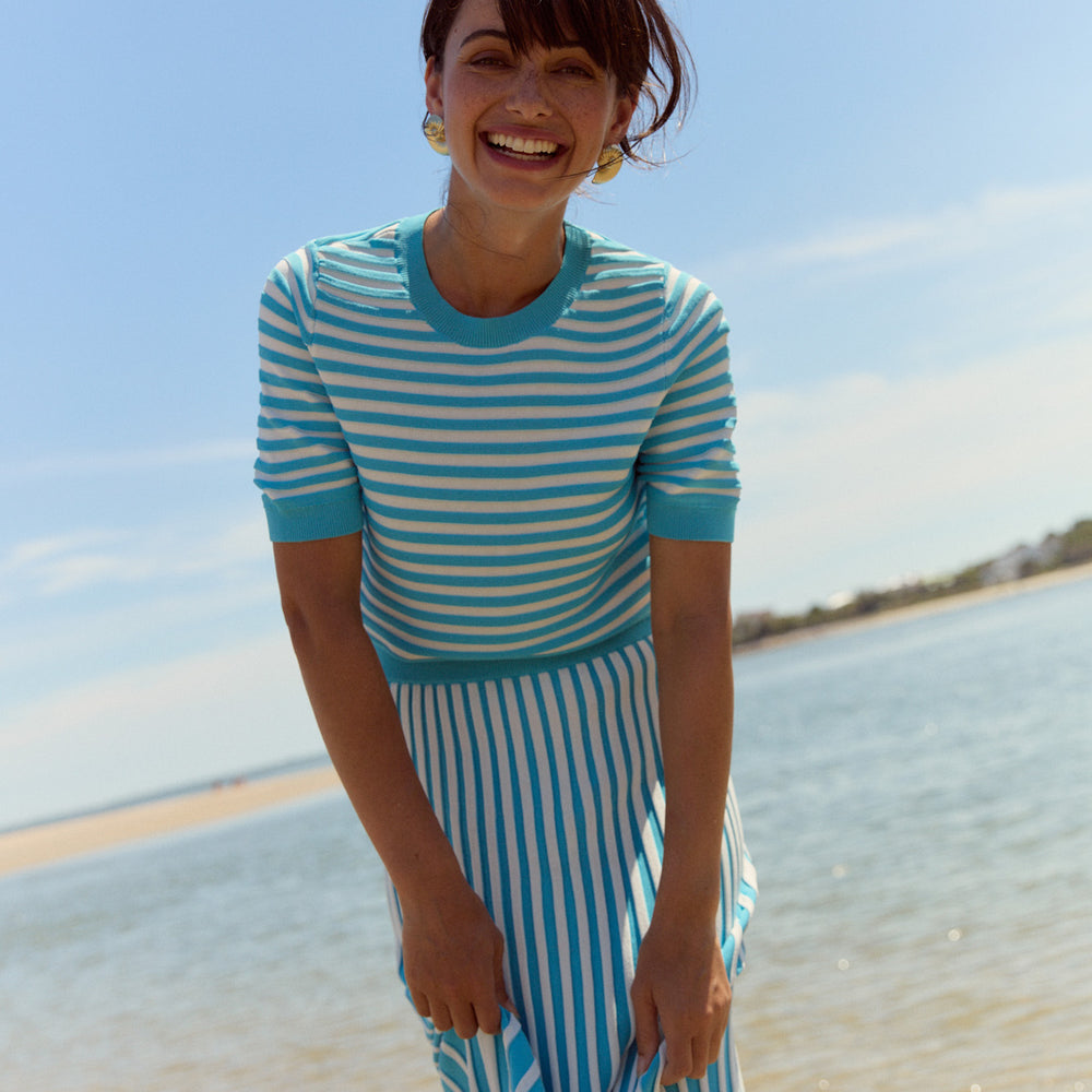Hannah Sweater, Teal Knit