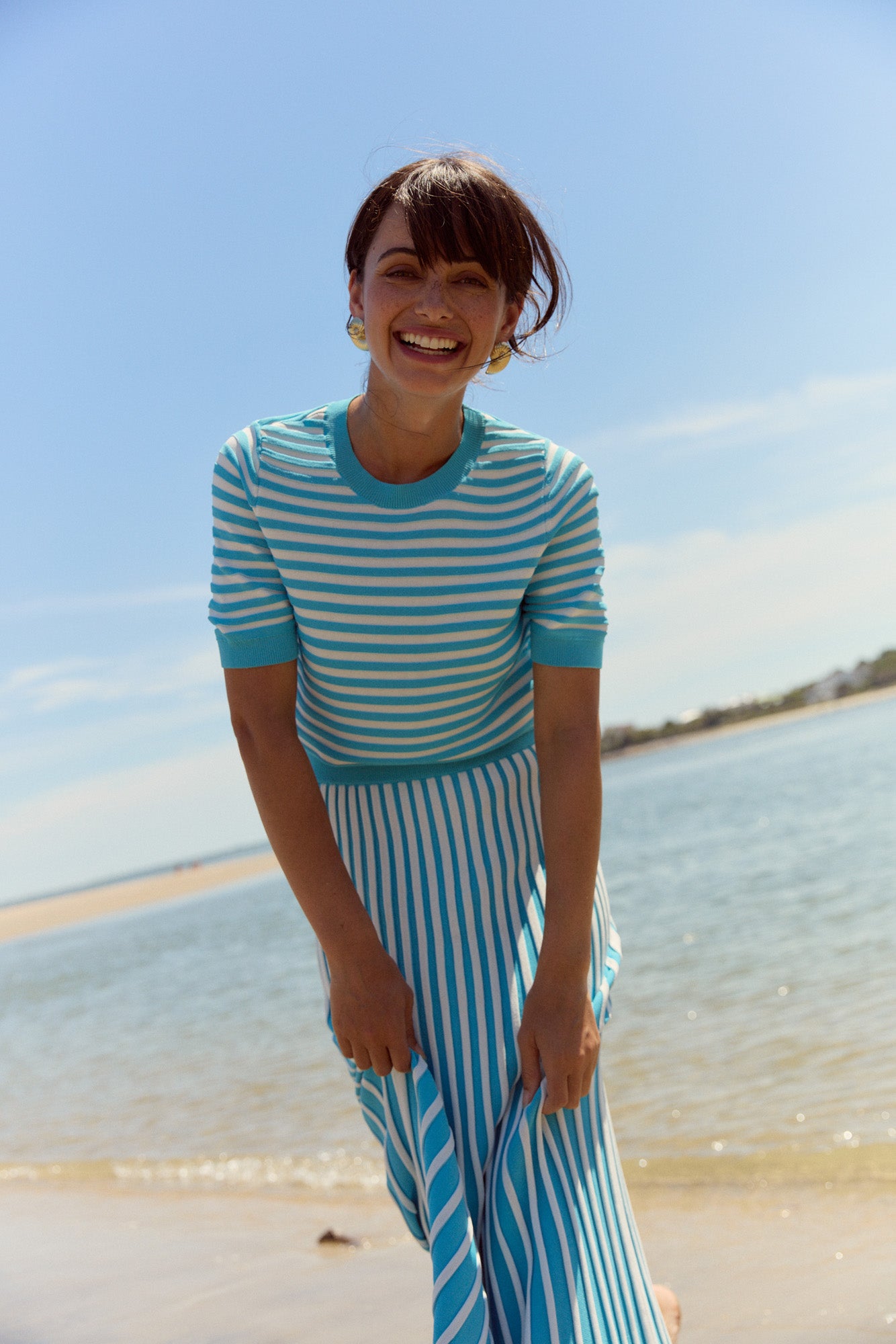 Hannah Sweater, Teal Knit