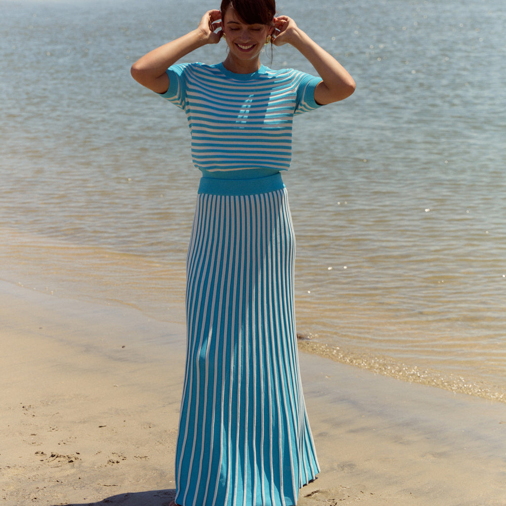 
                      
                        Gerty Skirt, Teal Knit
                      
                    