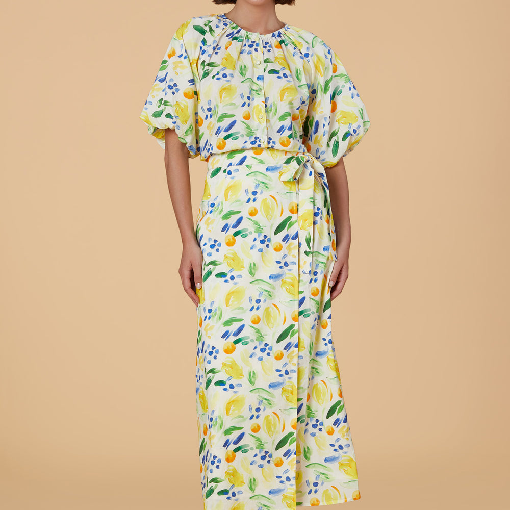 
                      
                        Leigh Wrap Skirt, Clementine
                      
                    