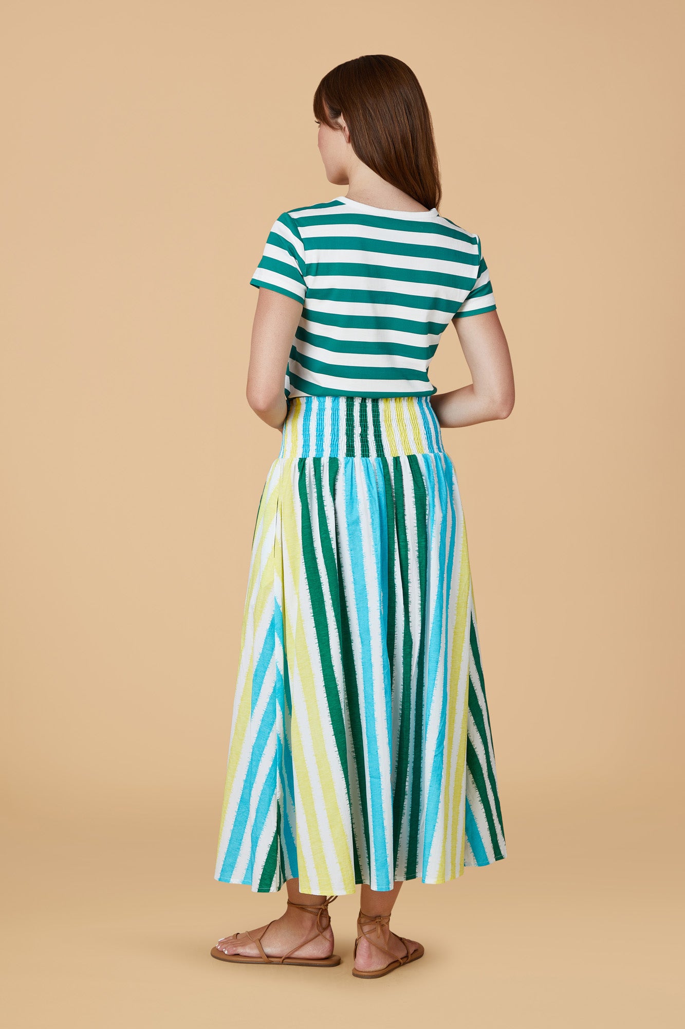 Tee, Marine Green Stripe