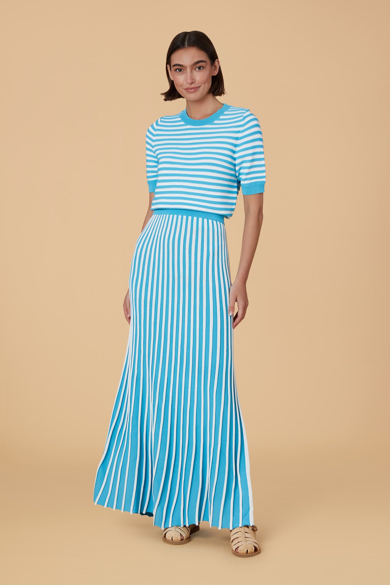 Gerty Skirt, Teal Knit