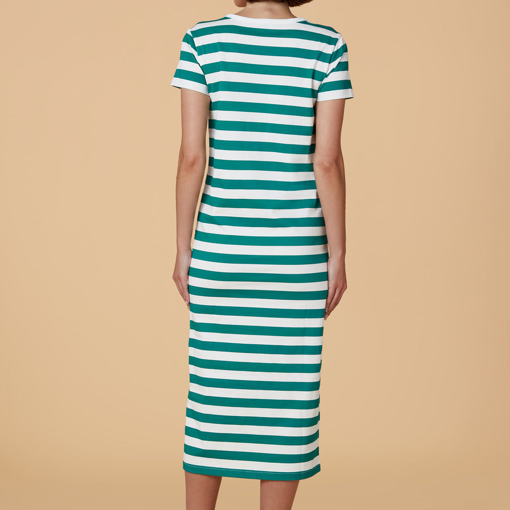 
                      
                        Tee Dress, Marine Green Stripe
                      
                    