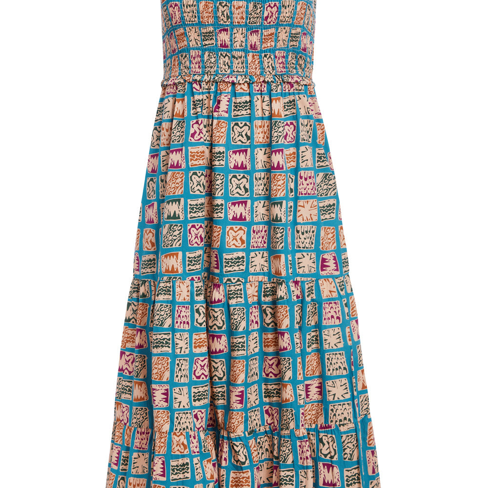 Milly Dress, Sea Tiles