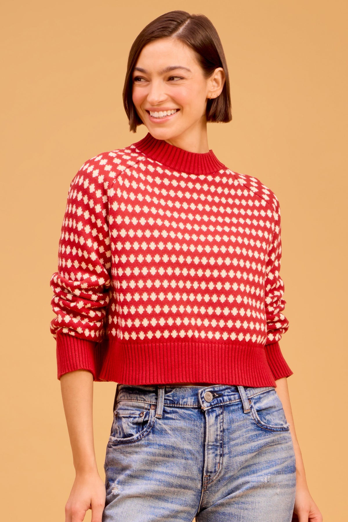 Marta Sweater, Crimson