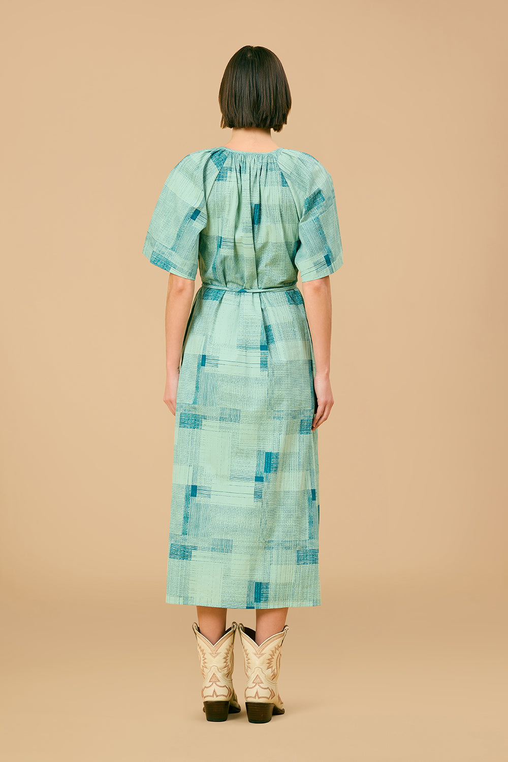 Faye Dress, Blue Print
