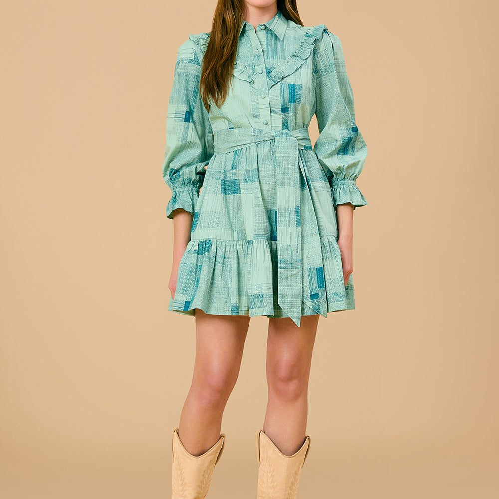 Dale Dress, Blue Print
