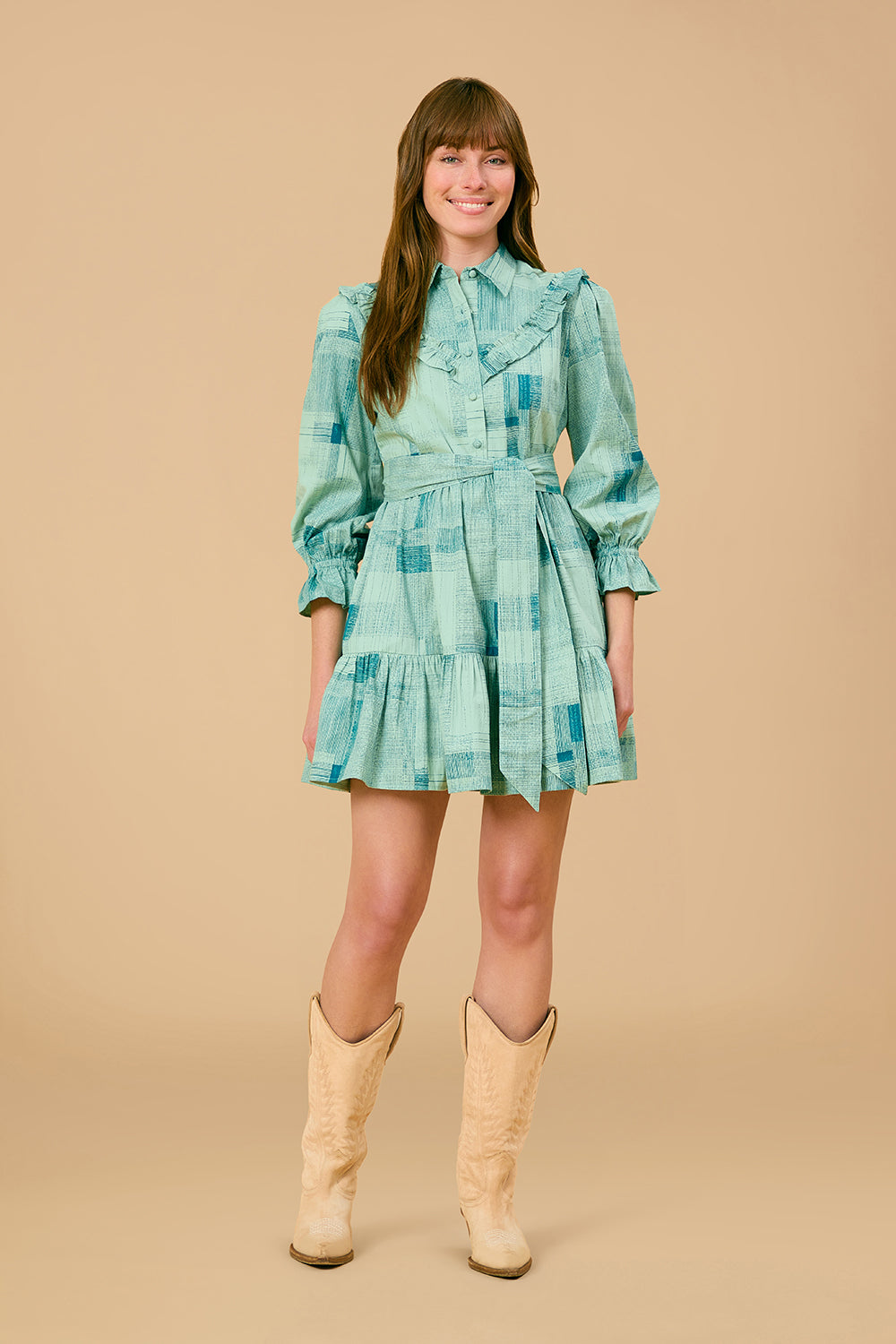 Dale Dress, Blue Print
