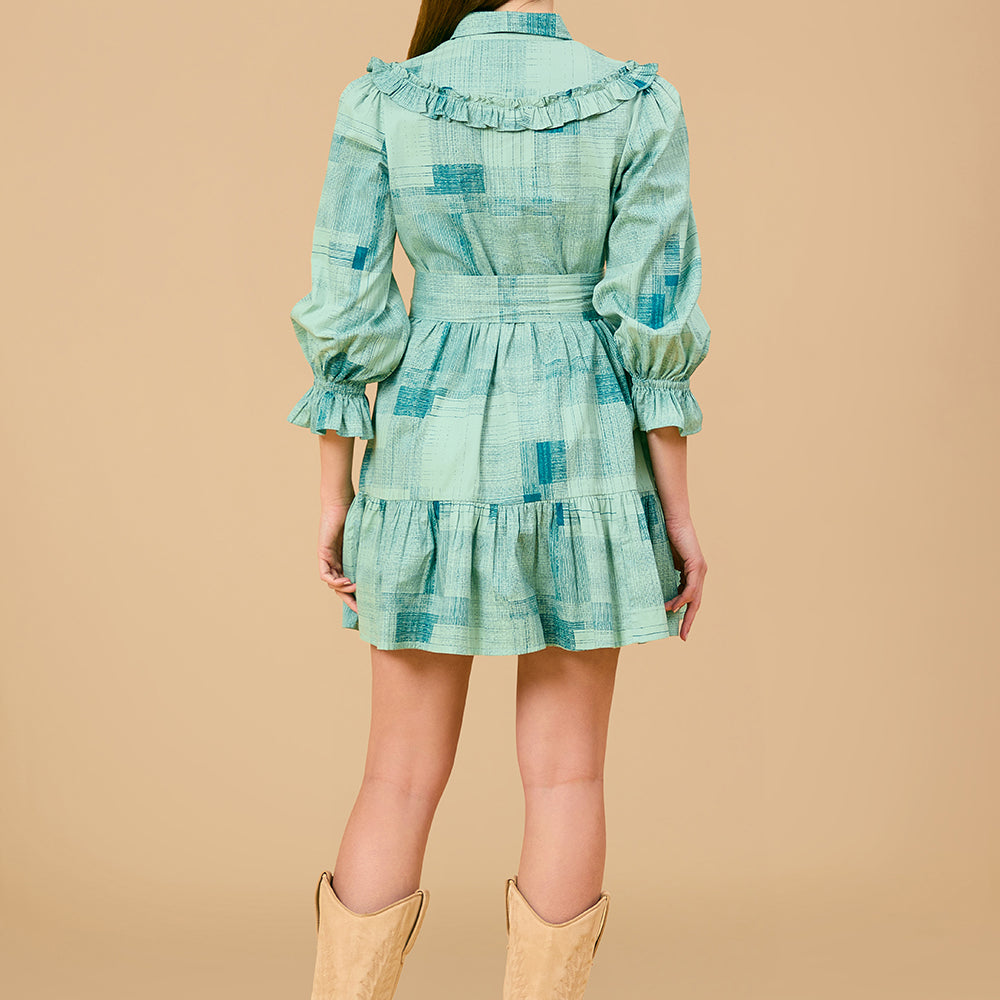 Dale Dress, Blue Print