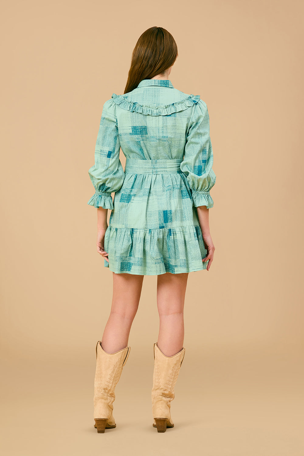 Dale Dress, Blue Print