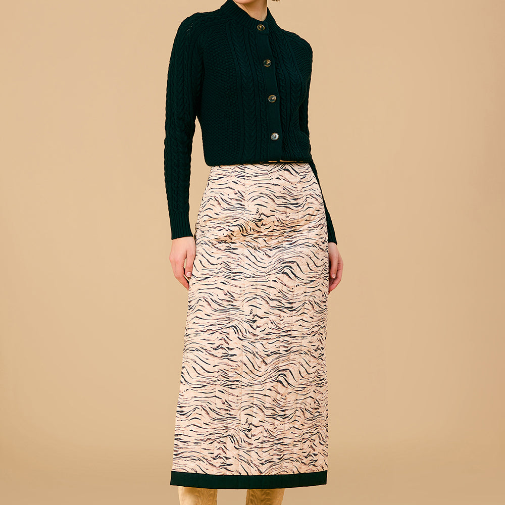 Hila Quilted Maxi Skirt, Animal