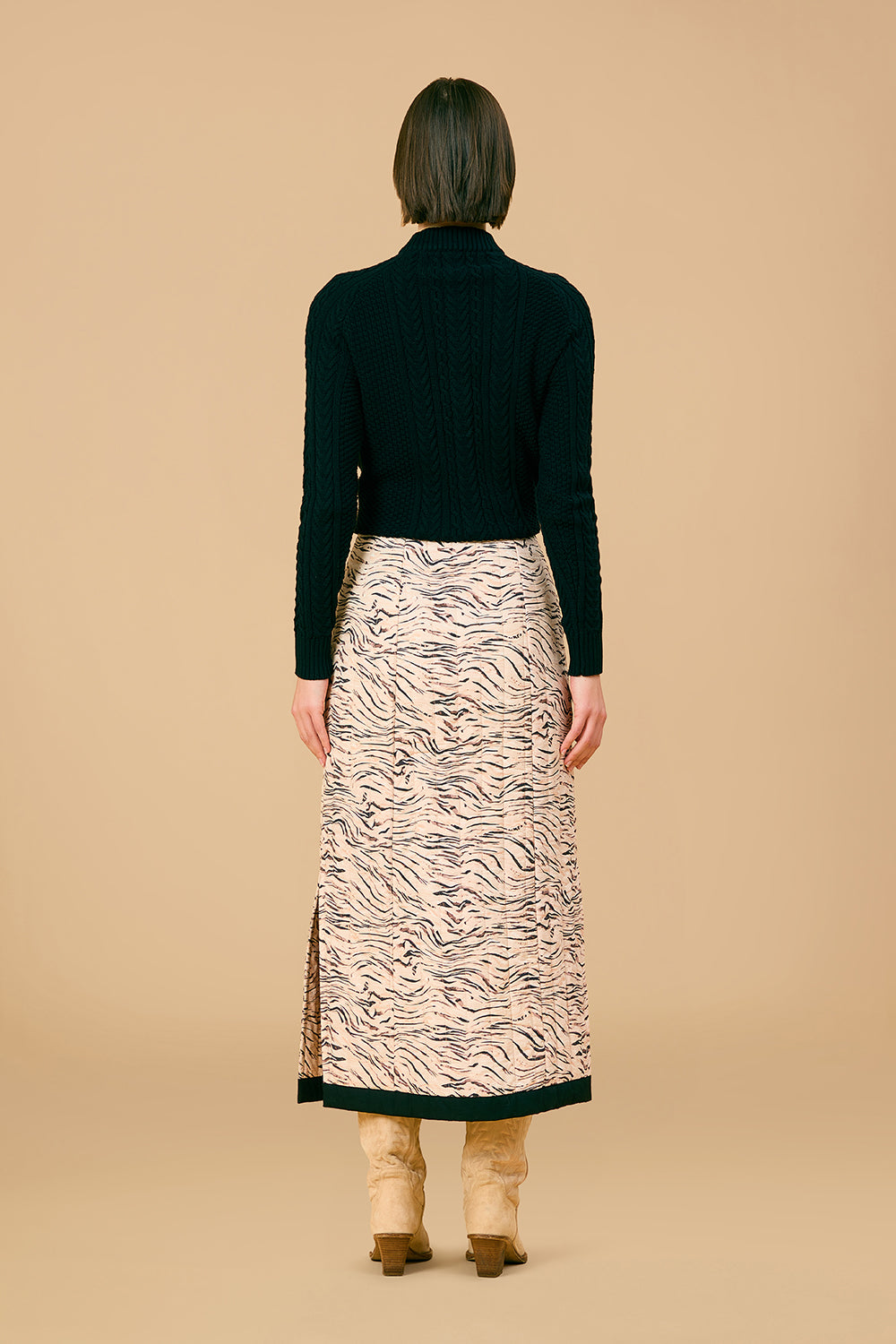 Hila Quilted Maxi Skirt, Animal - Main Image
