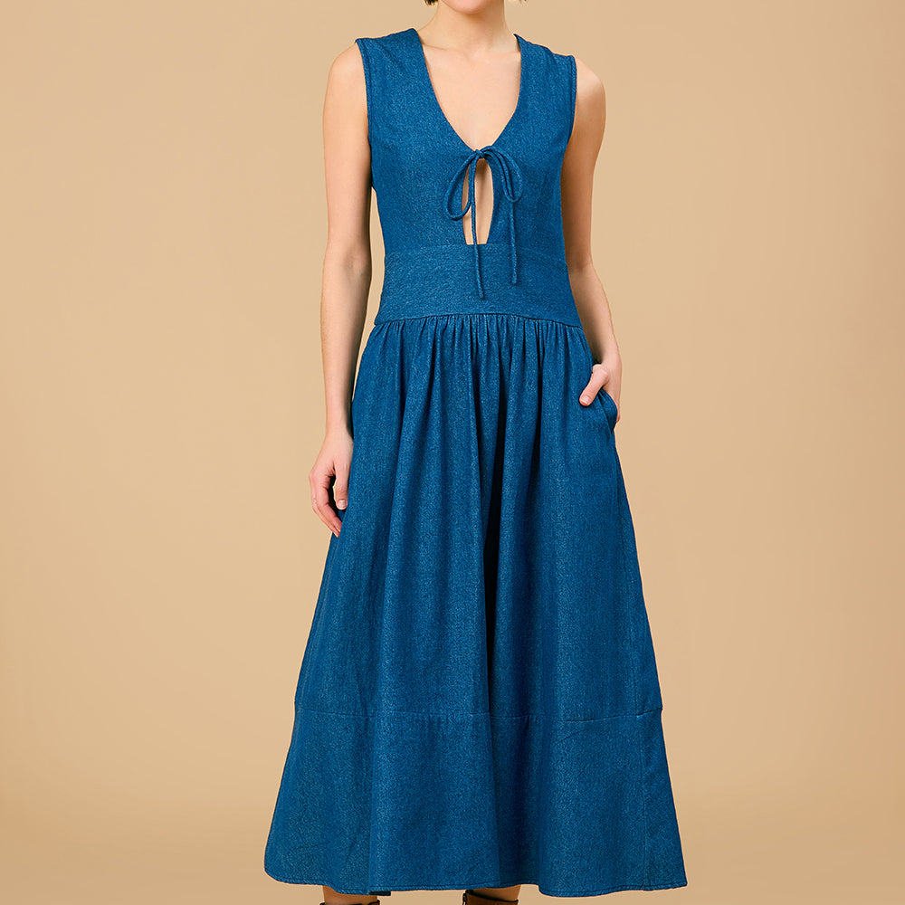 Asha Dress, Denim