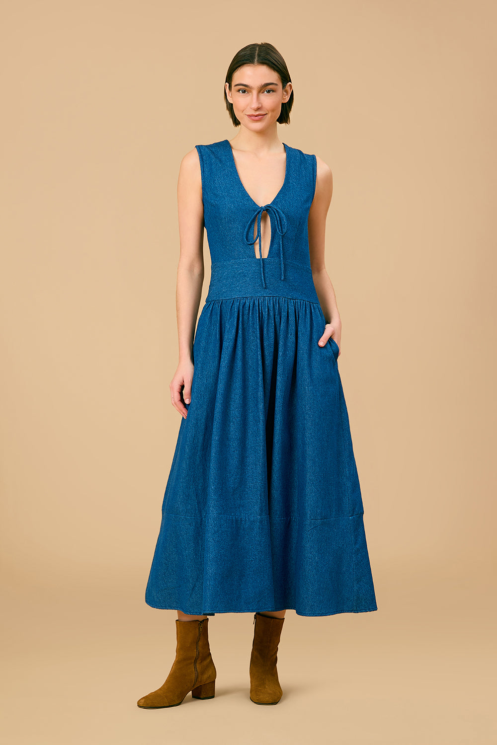 Asha Dress, Denim