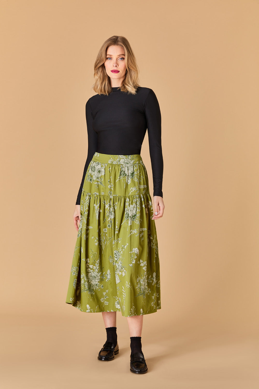 Quinn Skirt, Evergreen Bouquets