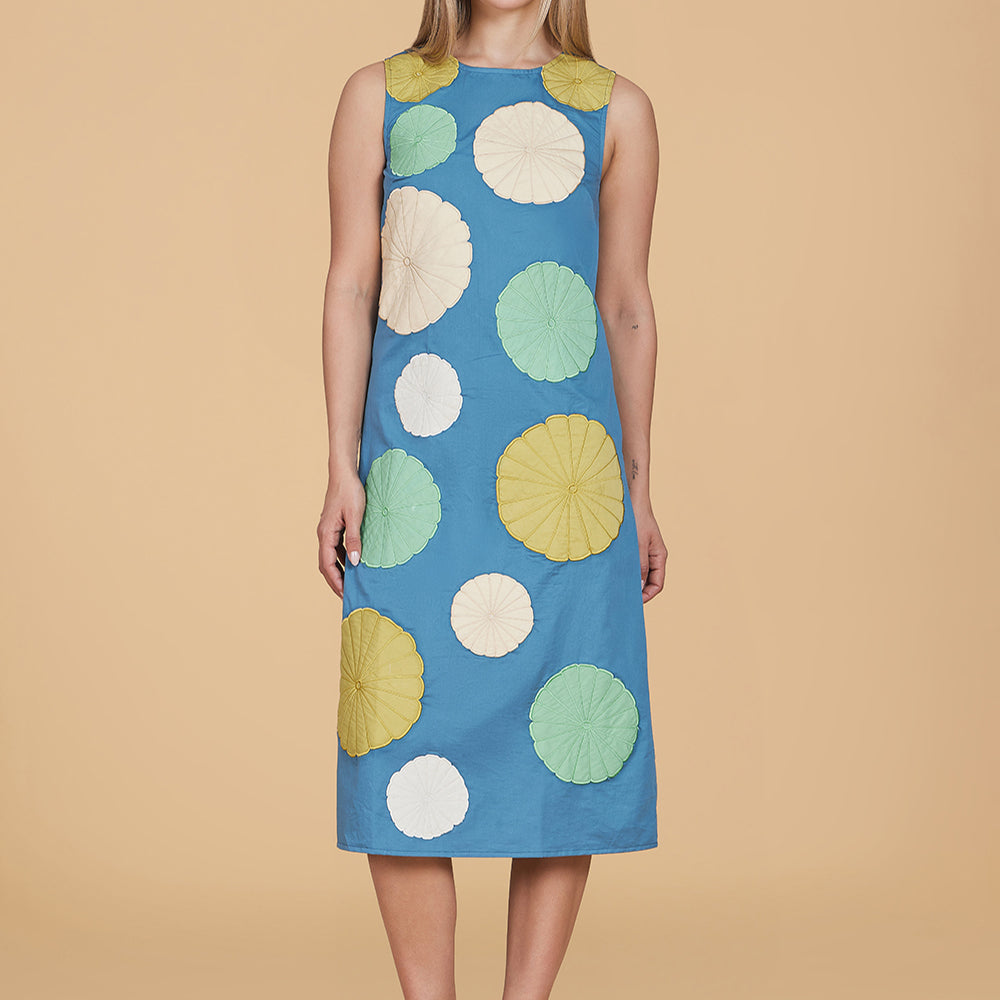 Waller Dress, Mosaic Embroidery