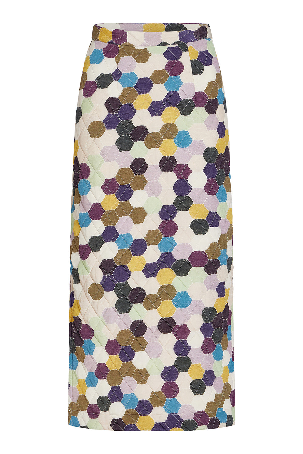 Hila Quilted Maxi Skirt, Vintage Mosaic