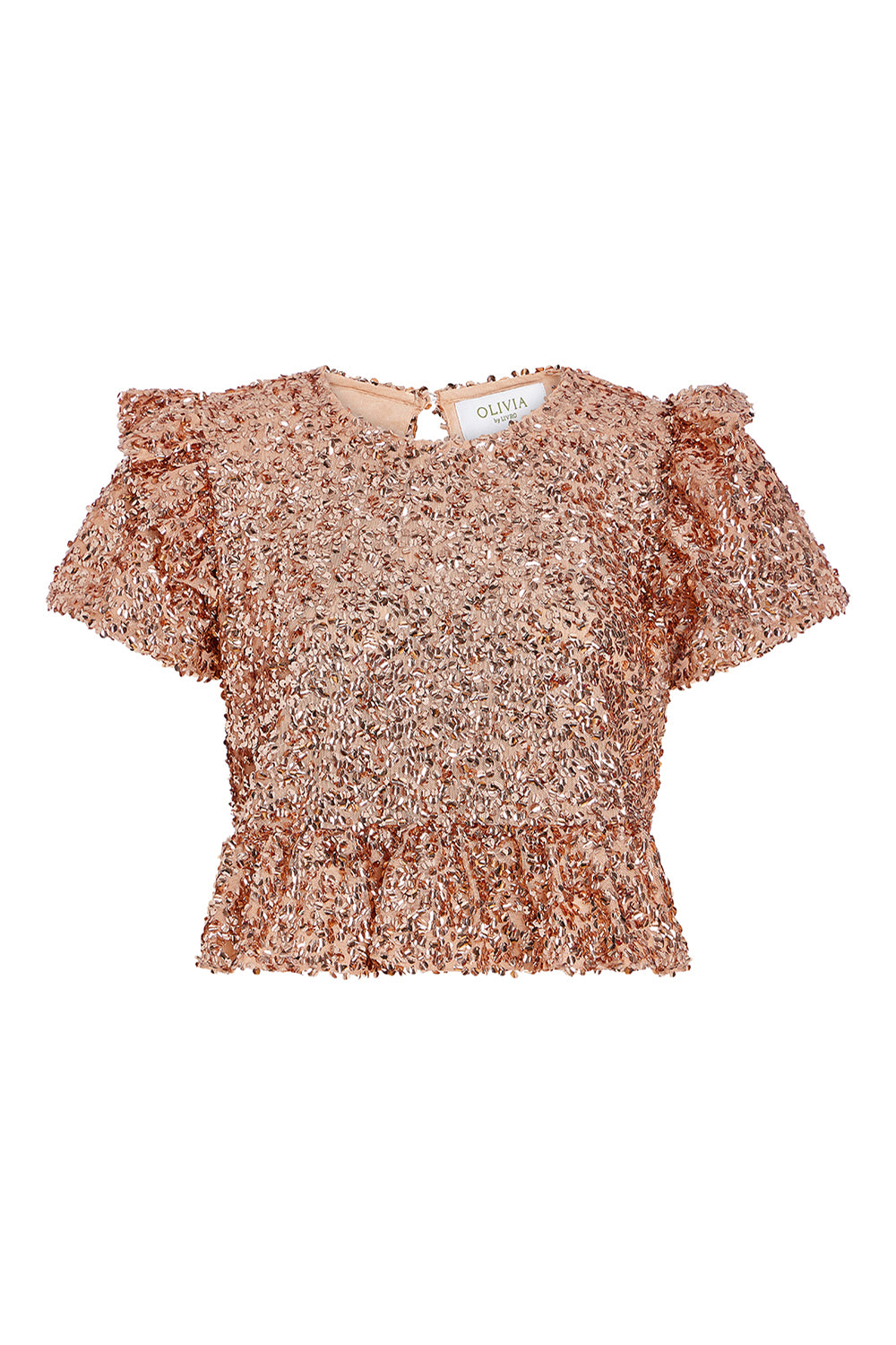 Polly Top, Gold Sequins