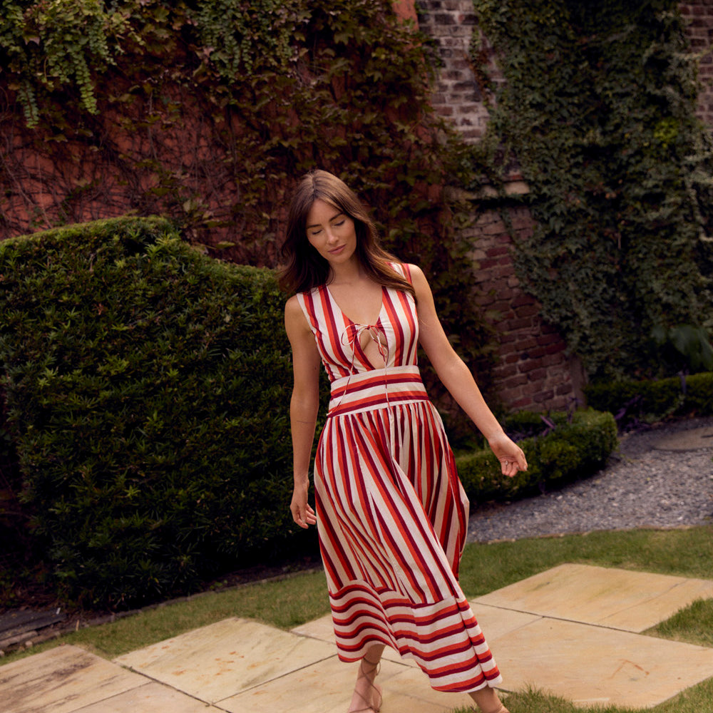 Asha Dress, Cabana Stripes