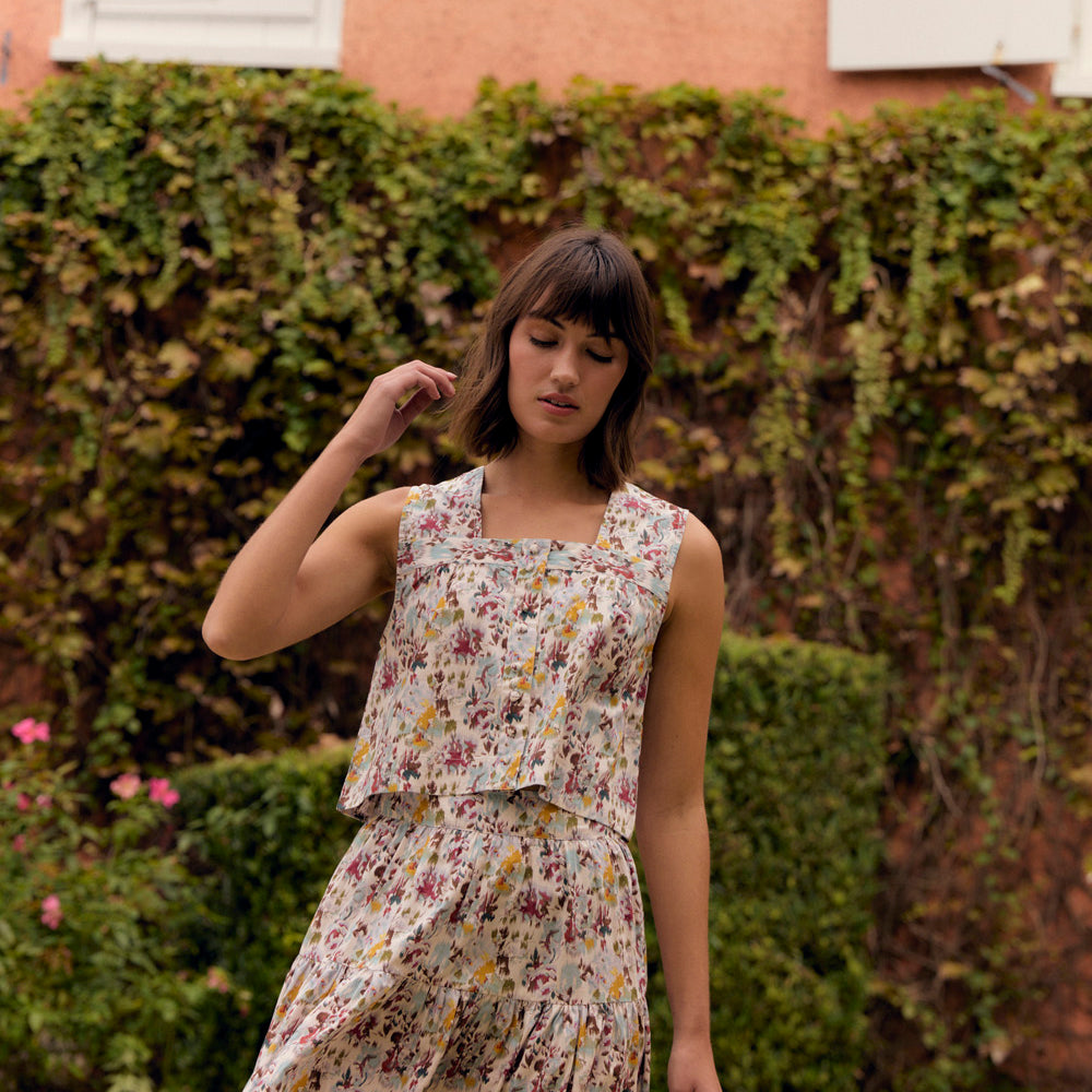 
                      
                        Quinn Skirt, Aqueous Petals
                      
                    