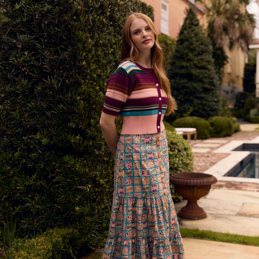 
                      
                        Eloise Skirt, Sea Tiles
                      
                    