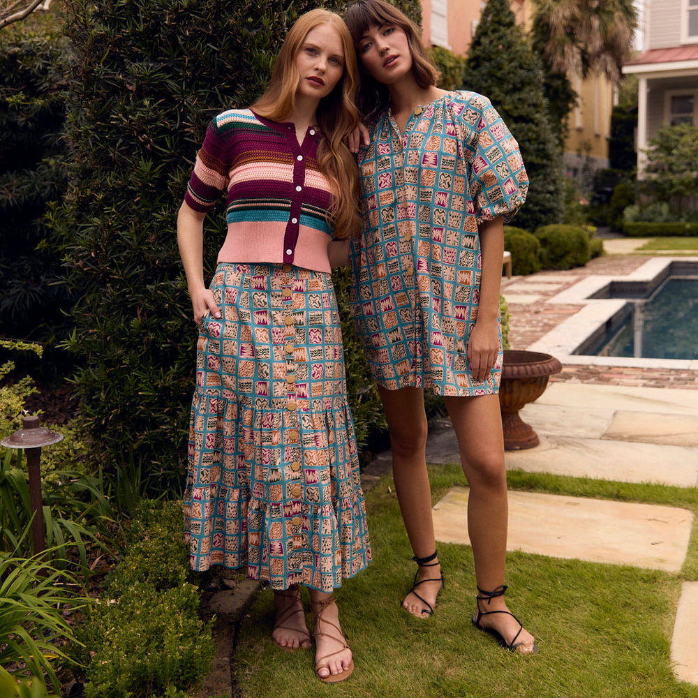 
                      
                        Frannie Dress, Sea Tiles
                      
                    