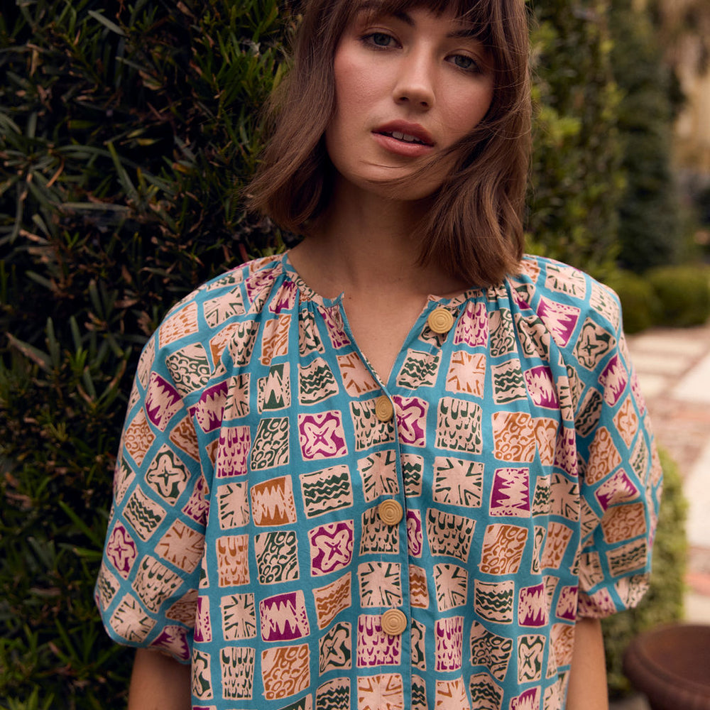 
                      
                        Frannie Dress, Sea Tiles
                      
                    
