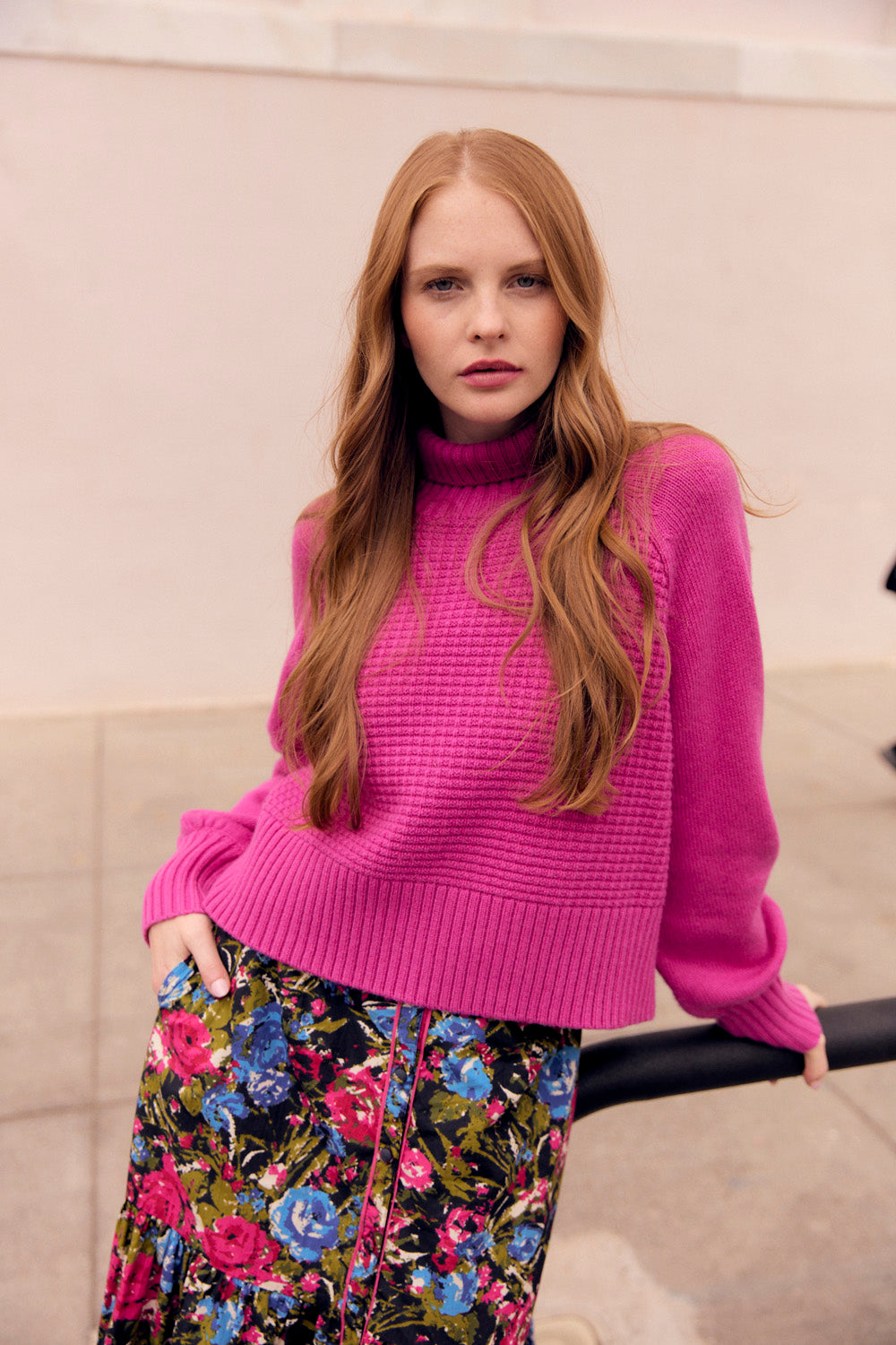 olivia pink willow turtleneck sweater